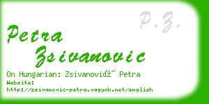 petra zsivanovic business card